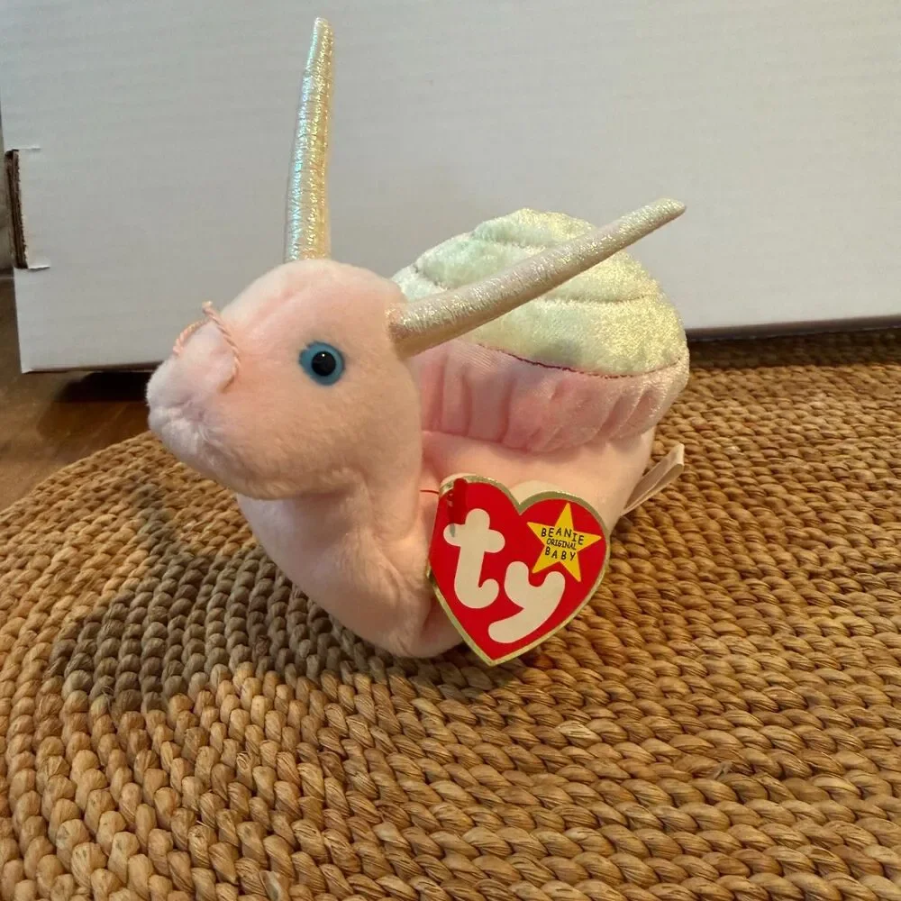 Ty Beanie Babies Lot of 3 Butch Dog Swirly Snail Flip Cat w/ Tags Plush Toy